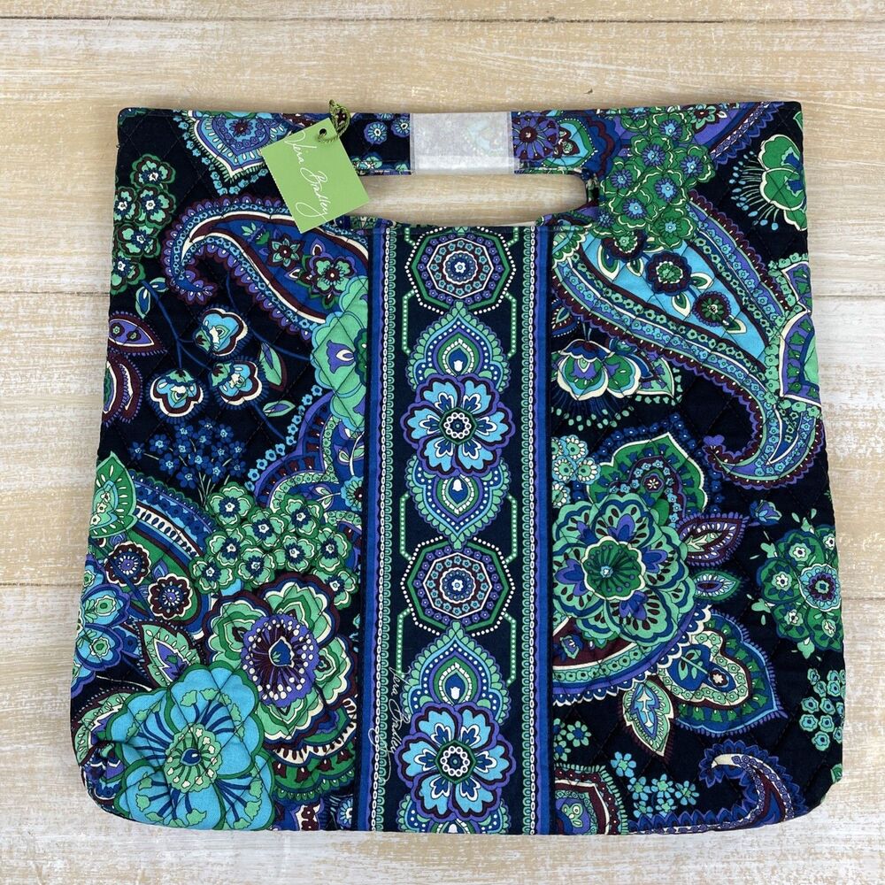 Vera Bradley 2009 Holiday Tote Blue Rhapsody Paisley Pattern *NEW